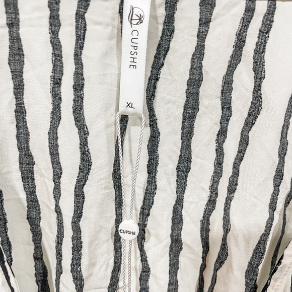 CUPSHE Eva Wave Striped V-neck Sleeveless Dress coverup XL - Picture 3 of 6